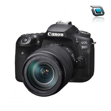 Camara Canon Eos 90D Kit lente 18-135mm. Sensor, CMOS APS-C de 32,5mp