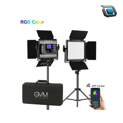 Kit de Iluminación GVM 800D-RGB LED Studio (2-pack)..