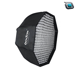 Reflector octágono Godox SB-UE para sombrilla de 47.2 in con rejilla de panal para flash Speedlight (montaje Bowen)