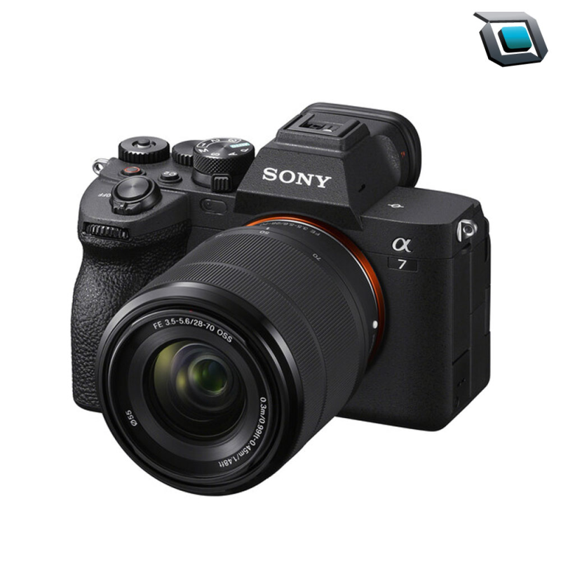 Cámara Sony a7 IV con lente de 28-70 mm. Sony Mirrorless Alpha 7IV