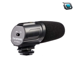 Micrófono de grabación envolvente con soporte integrado, filtro de corte bajo y funcionamiento sin batería para cámaras DSLR y v