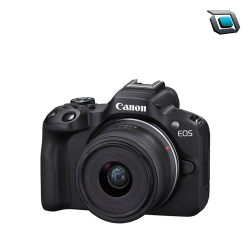 Cámara sin espejo Canon EOS R50 con lente de 18-45 mm (negra)