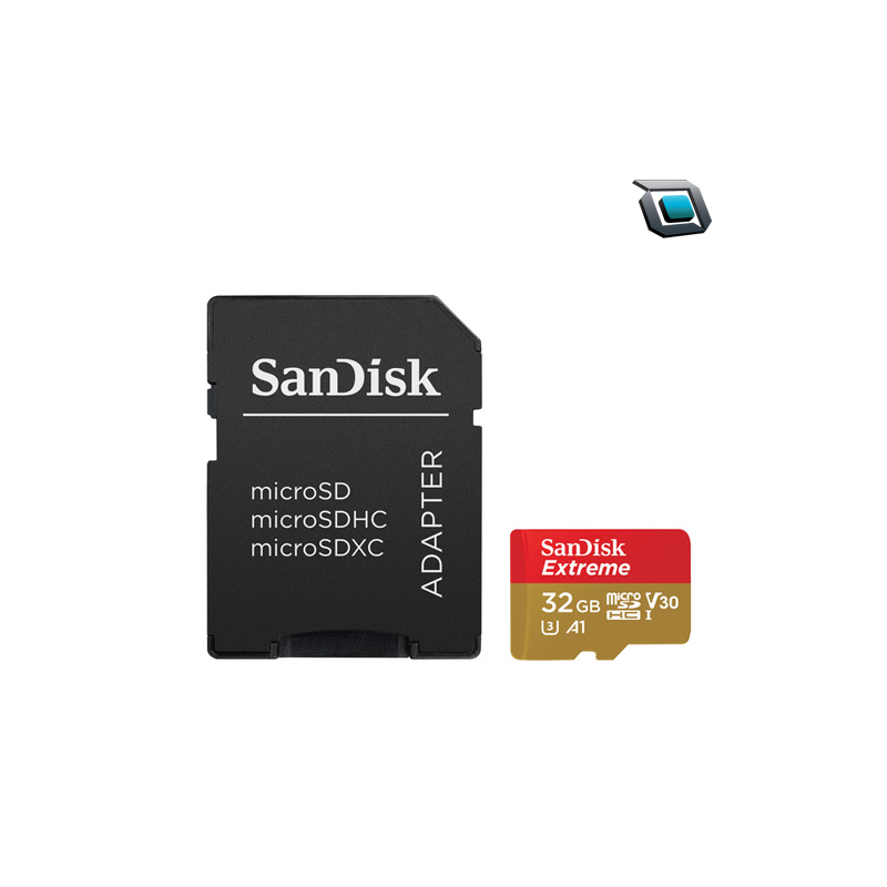 Memoria Micro Sd 32Gb Clase 10 Sandisk Extreme Uhs-1 U3 100Mb/S 1080P 4K  Uhd Con Adaptador Sd