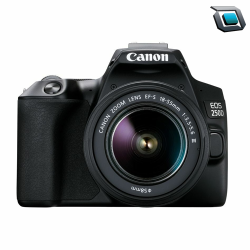 Cámara Canon EOS 250D Lente 18-55mm, versión europea (REFLEX SL3)..