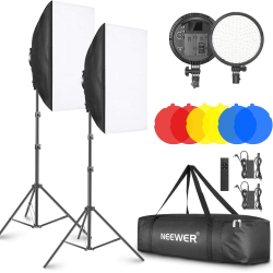 Kit de iluminación Neewer LED RGB W /3200 ~ 5600 K/CRI95 +/360 ° a todo color/