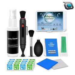 Kit de limpieza Aispour 10 en 1 para lente, cuerpo y accesorios fotográfico..