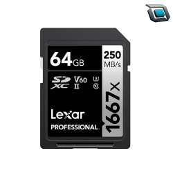 Tarjeta de memoria Professional Lexar 64GB 1667x UHS-II SDXC
