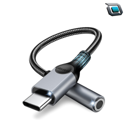 ZOOAUX Adaptador USB tipo C a conector para auriculares de 3,5 mm (paquete de 2)