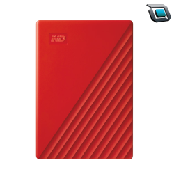 Disco Duro WD 4TB My Passport USB 3.2 Gen 1 (Rojo)