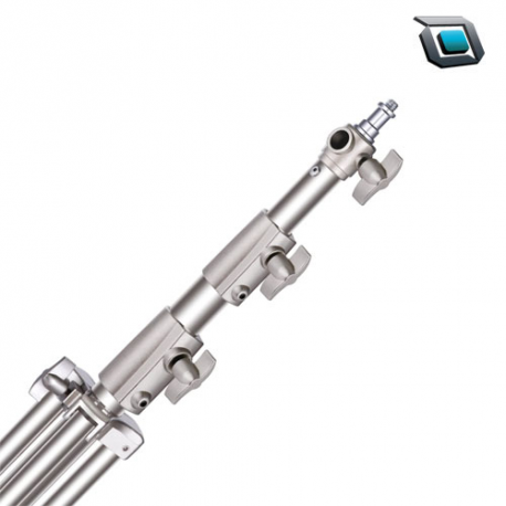 Neewer Soporte de luz de acero inoxidable con adaptador universal de (99 cm a 260 cm).. - Imagen 5