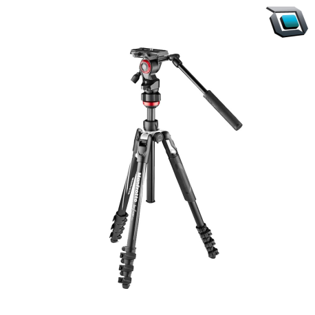 Trípode Manfrotto de aluminio Befree Live, rótula de vídeo con palanca (Altura 151 cm)