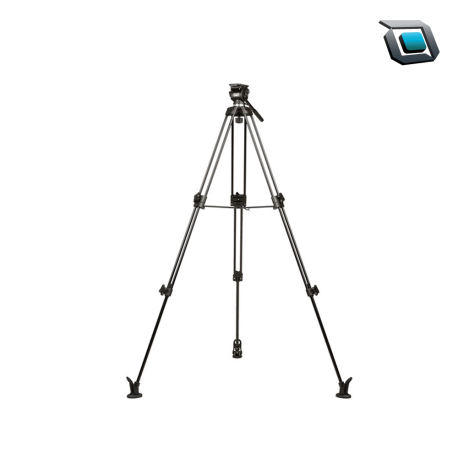 Trípode de aluminio E-Image EG01A2 con cabezal fluido de giro e inclinación GH01 / Altura 160 cm - Imagen 3