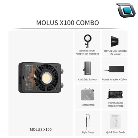 Luz Led Zhiyun MOLUS X100 Bi-Color Pocket Monolight (Combo) - Imagen 6