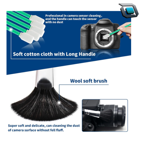 Kit de limpieza Aispour 10 en 1 para lente, cuerpo y accesorios fotográfico.. - Imagen 3