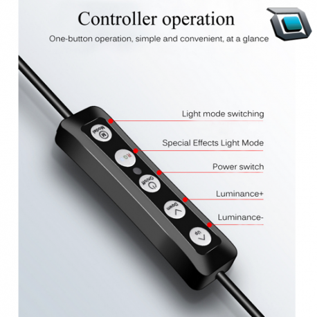 Aro de luz Led RGB MJ30 12″ con Trípode... - Imagen 4