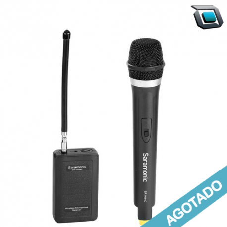 Micrófono VHF inalámbrico Saramonic con receptor portátil WM4CA.