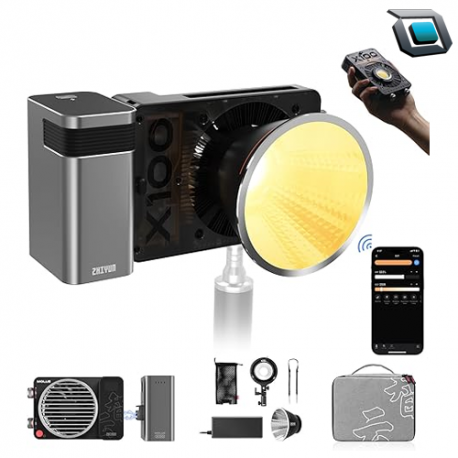 Luz Led Zhiyun MOLUS X100 Bi-Color Pocket Monolight (Combo) - Imagen 8