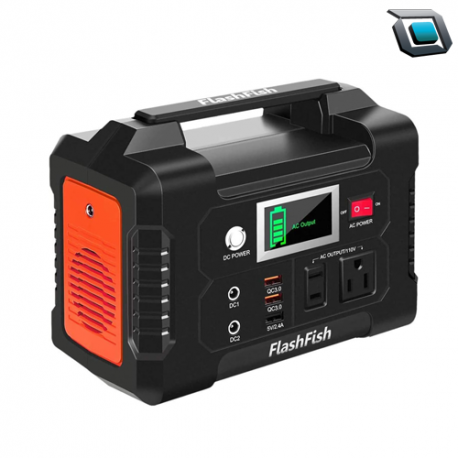 Estación de energía portátil FlashFish de 200W con 40800mAh salidas CA/CC/USB...