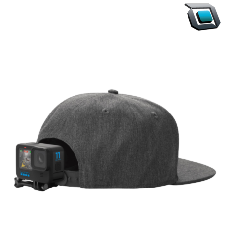 Accesorio GoPro con correa para la cabeza y QuickClip, ideal para capturar tomas en primera persona con manos libres durante actividades deportivas o al aire libre.