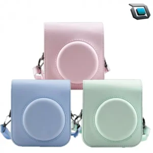 Estuche protector compatible con cámaras Fujifilm Instax Mini 11 y Mini 12, diseño compacto y resistente para transportar y proteger tu cámara instantánea con estilo.