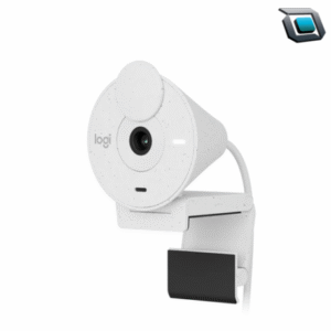 Cámara web Logitech Brio 300 con resolución Full HD, micrófono con reducción de ruido y diseño compacto, ideal para videollamadas claras y profesionales.