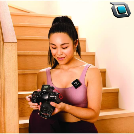 Micrófono inalámbrico Rode Wireless GO II (Single), sistema compacto con un transmisor y un receptor, grabación interna, transmisión digital y calidad de audio profesional.