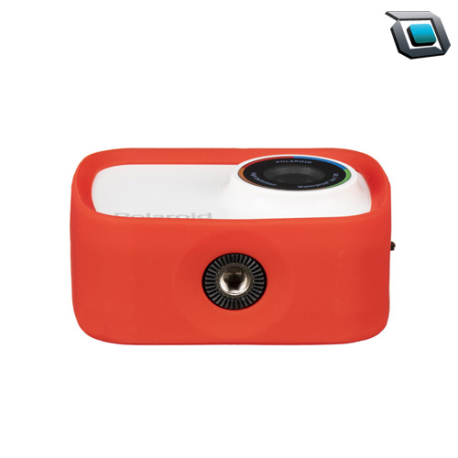Cámara de acción Polaroid iD757 con lente fijo, diseño compacto y resistente, ideal para capturar video y fotos en movimiento con facilidad.