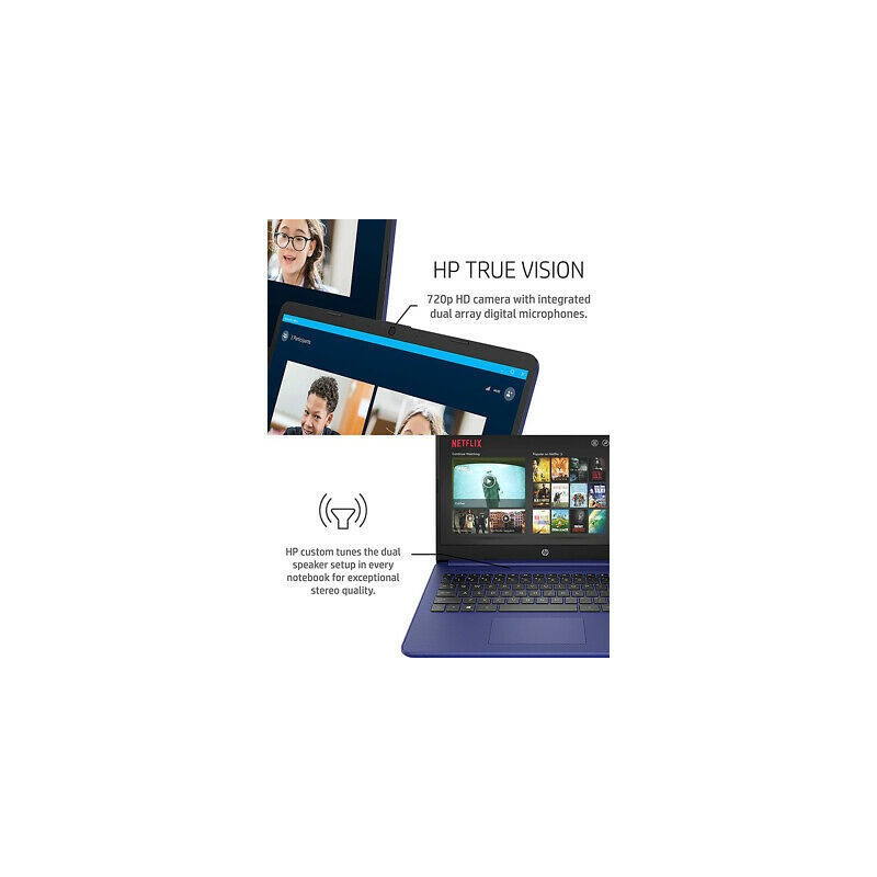 Laptop Hp fq0040nr AMD Atlon 3020e Ram 4Gb HDD 64Gb 14" TOUCH Win 10 Home. - Imagen 3