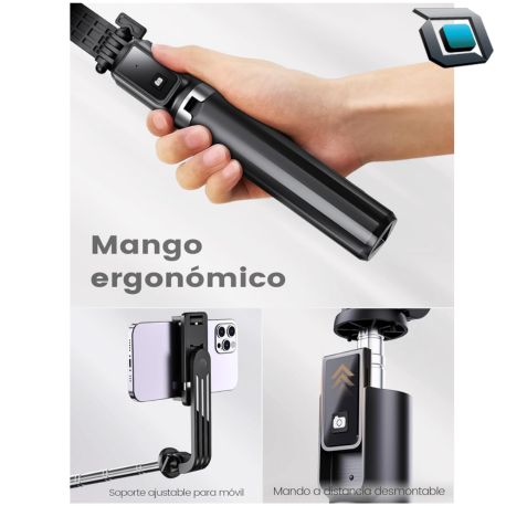 Trípode ANXRE, múltiple ángulo, control Remoto, para teléfonos celulares, GoPro, (Altura 106cm) - Imagen 2