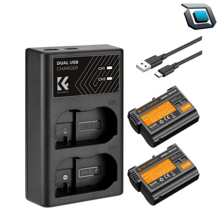 Batería EN-EL15C K&F Concept compatible con Nikon – vista frontal