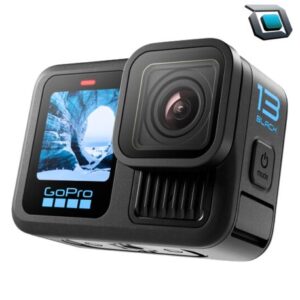 Imagen frontal de la cámara GoPro HERO13 Black de 27 megapíxeles resistente al agua sin carcasa