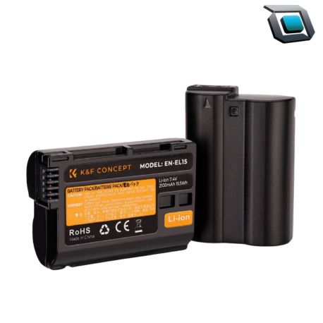 Baterías EN-EL15 K&F Concept (2 Pack Baterías+Cargador) - Imagen 3