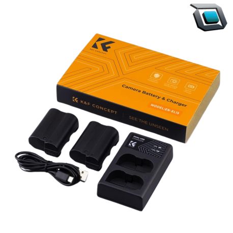 Baterías EN-EL15 K&F Concept (2 Pack Baterías+Cargador) - Imagen 5