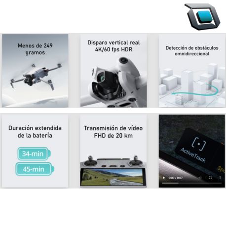 Dron-DJI-Mini 4 Pro-Fly More Combo-Plus y control RC 2