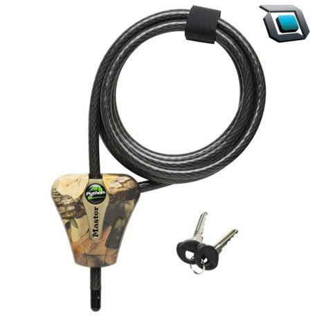 Candado de cable de camuflaje ajustable Master Lock 8418KA-24 CAMO resistente a cortes.