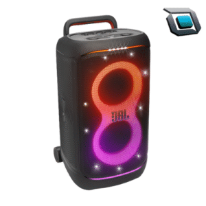 Bocina portátil JBL PartyBox 520 con luces LED y sonido potente para fiestas.