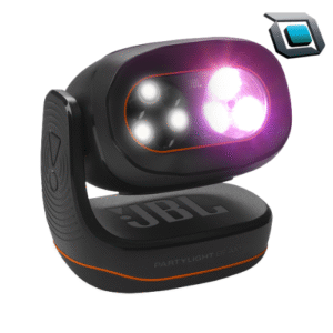 JBL PartyLight Beam, proyector de luces portátil con efectos dinámicos para fiestas.