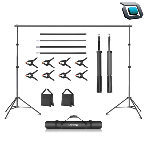 Sistema de soporte para fondo de estudio fotográfico Neewer, Ajustable 3M (Ancho) x 2M (Alto)