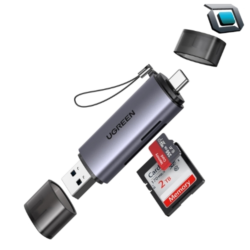 UGREEN Lector de tarjetas SD USB C, USB 3.0 lector de tarjetas micro SD 2 en 1