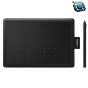 Tableta gráfica One by Wacom pequeña, lápiz sin batería y superficie de dibujo precisa.