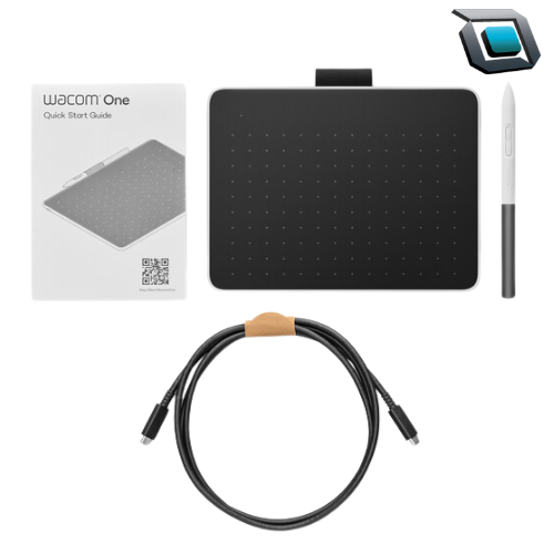 Tableta gráfica Wacom One S con Bluetooth, lápiz sin batería y compatibilidad multiplataforma.