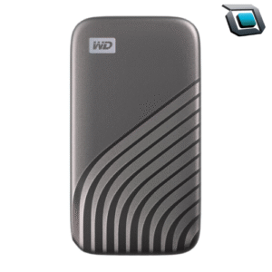 Disco portátil WD My Passport SSD de 1 TB en color gris, con conexión USB-C 3.2 Gen 2.