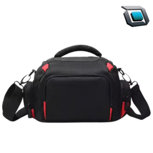 Bolso de hombro negro ZY504-L de nylon para cámara y accesorios fotográficos.
