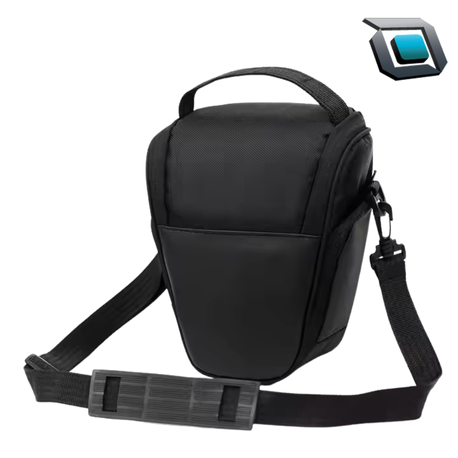 Estuche RUGGED para cámara tipo V con diseño resistente y borde naranja protector.