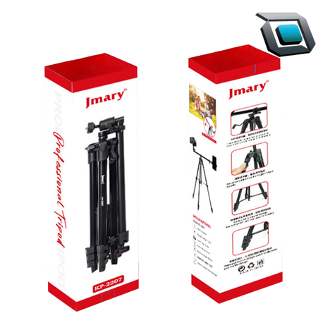 Trípode MARY KP-2207 ajustable de 4 secciones, compatible con cámara réflex y teléfono móvil.