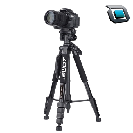 Trípode profesional Zomei Q188 portátil para cámaras DSLR y video, altura máxima de 188 cm.