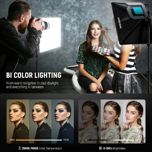 Softbox NEEWER de 60 x 60 cm para iluminación suave en fotografía y video.