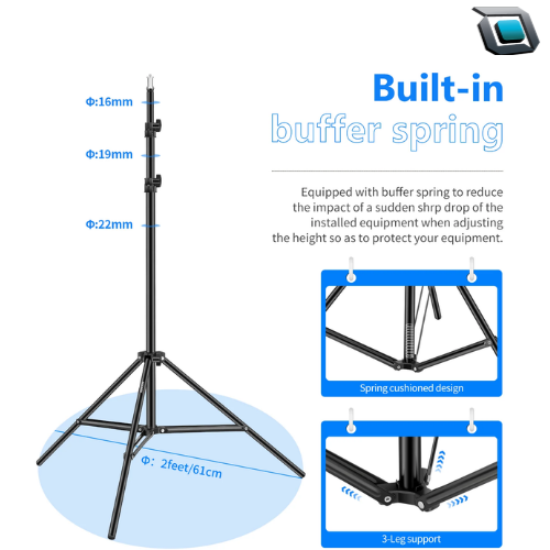 Soporte de luz para fotografía NEEWER ST-190 de 190 cm para luces LED y flashes.