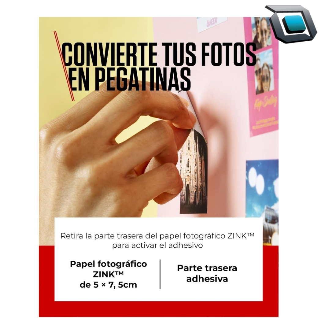 Papel Fotográfico Canon Zoemini ZINK 2x3 – Pack 100 Hojas Autoadhesivas Sin Tinta - Imagen 3