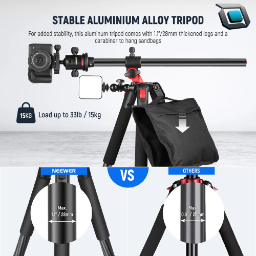Trípode y monopié NEEWER N284L con rótula G0 para cámaras DSLR y mirrorless.